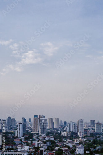 10 November, 2017: City buildings at Ekamai Bangkok Thailand © sky studio