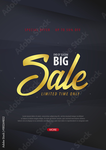 Sale poster or Flyer design. Discount background for the online store, shop, promotional leaflet, poster, banner. Vector illustration.