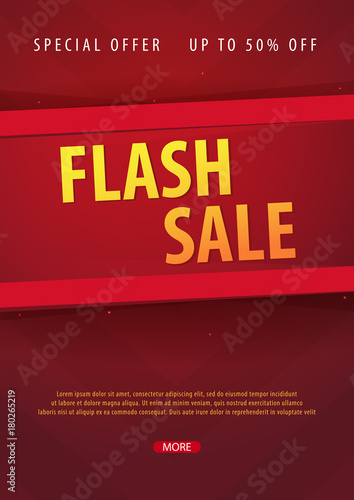 Sale poster or Flyer design. Discount background for the online store, shop, promotional leaflet, poster, banner. Vector illustration.