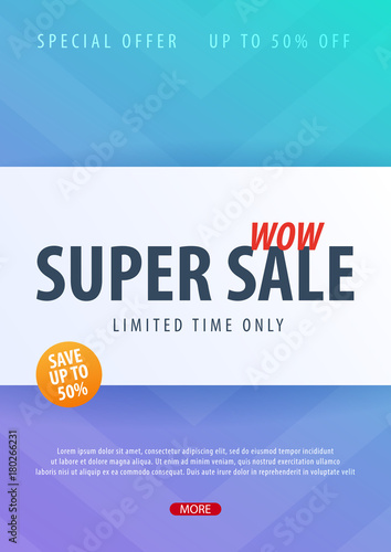 Sale poster or Flyer design. Discount background for the online store, shop, promotional leaflet, poster, banner. Vector illustration.