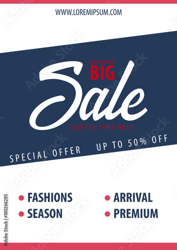 Sale poster or Flyer design. Discount background for the online store, shop, promotional leaflet, poster, banner. Vector illustration.