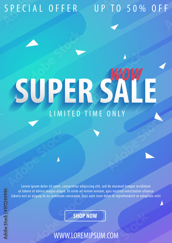 Sale poster or Flyer design. Discount background for the online store, shop, promotional leaflet, poster, banner. Vector illustration.