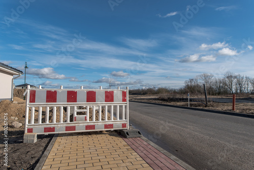 Foto Barrier at a construction site