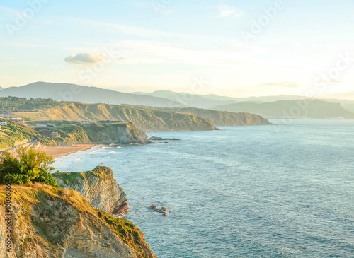 coastal landscape of Basque Country, Sopelana, Vizcaya, Spain, Europe