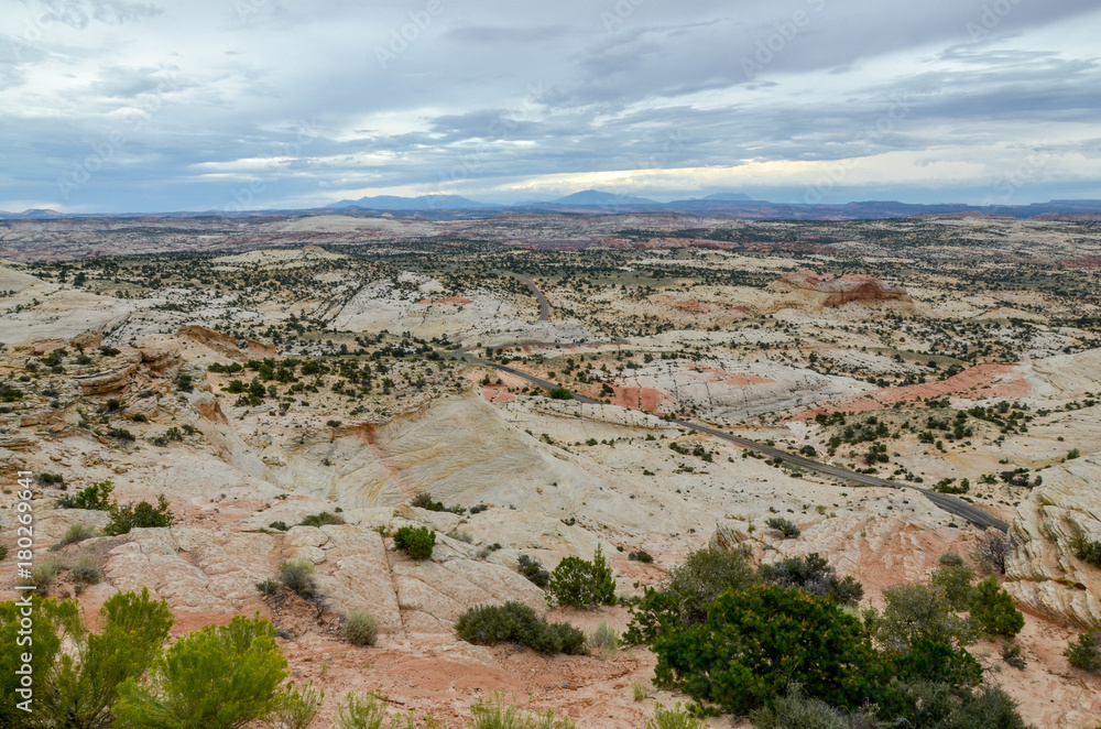 panoramic view of kaiparowits Plateau from Head of the Rocks Overlook on Utah Scenic Byway 12
Grand Staircase Escalante National Monument, Garfield County, Utah, USA