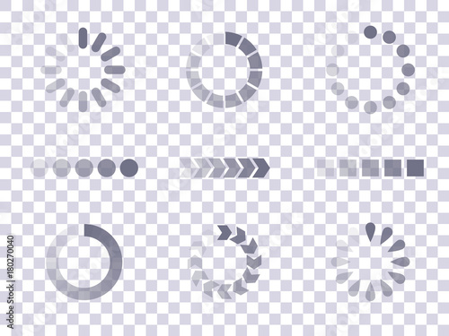 loading icon set. vector preloaders