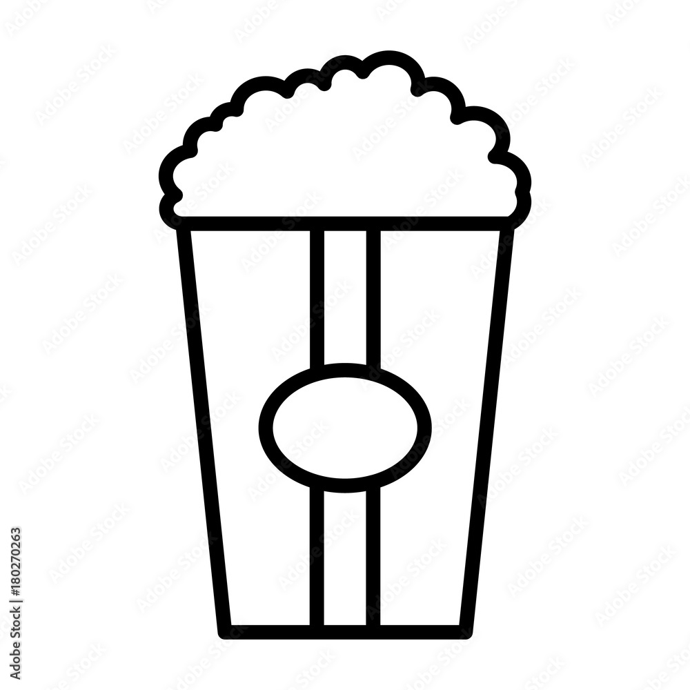 Popcorn line icon. Vector illustration Popcorn line icon. Vector illustration