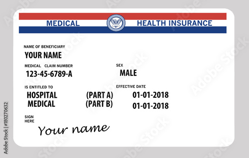 Generic medicare card. Very generic. Medicare name is not used on the card.