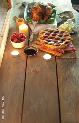 Christmas food background