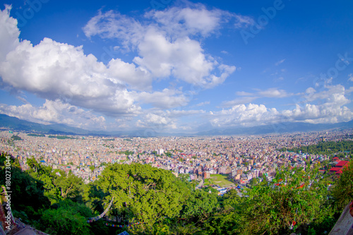 Beautiful landscape of Kathmandu city view from Swayambhunath, Nepal