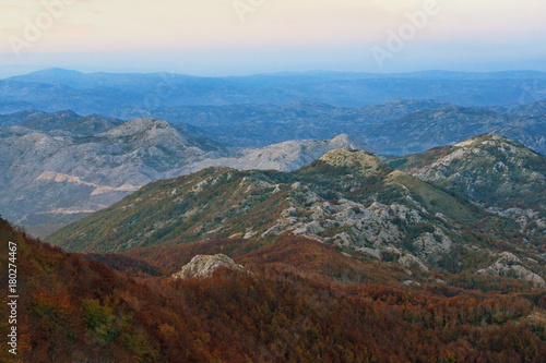 View of Stone Sea in Lovcen national park on  autumn evening. Montenegro © Olga Iljinich