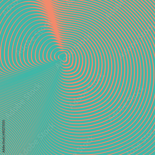 Green background of lines and waves. Minimal Vector covers design. Colorful halftone gradient. Poster and postcard template.