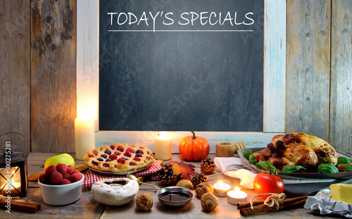 Fotografía Todays specials seasonal menu