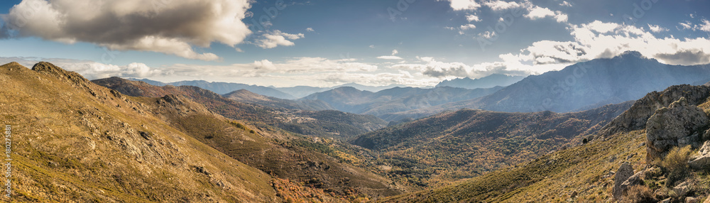 Panoramic view of Olmi Cappella valley with in Corsica Panoramic view of Olmi Cappella valley with in Corsica