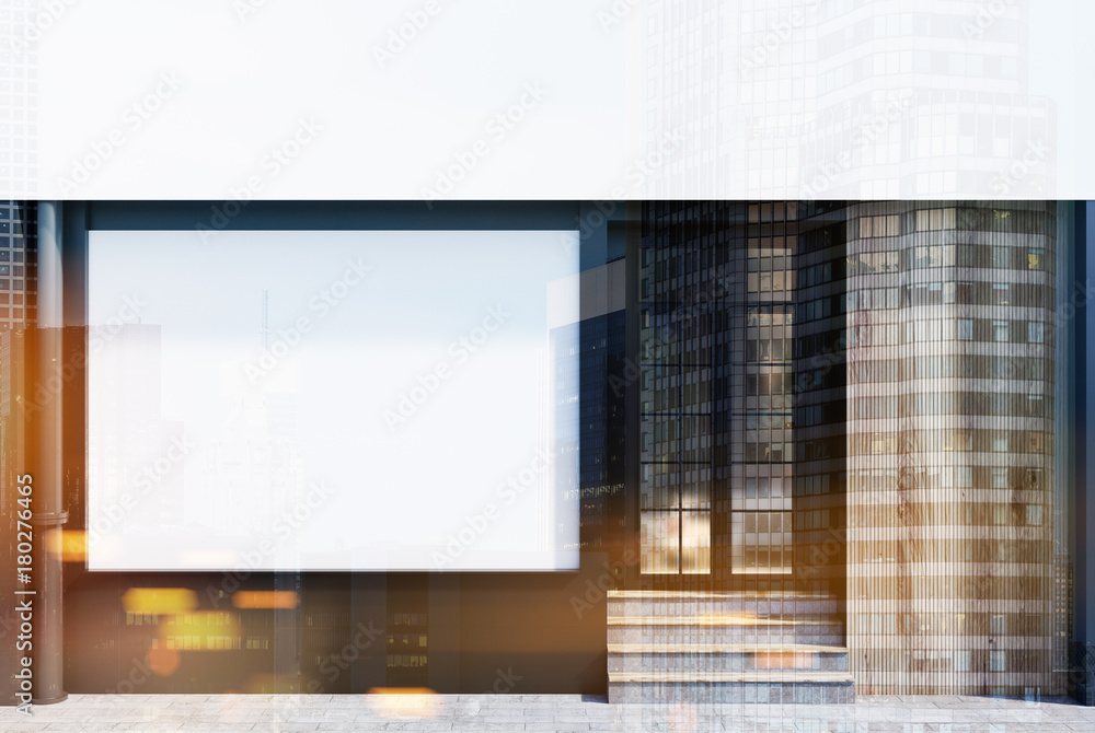 Fototapeta premium Cafe exterior, horizontal poster double