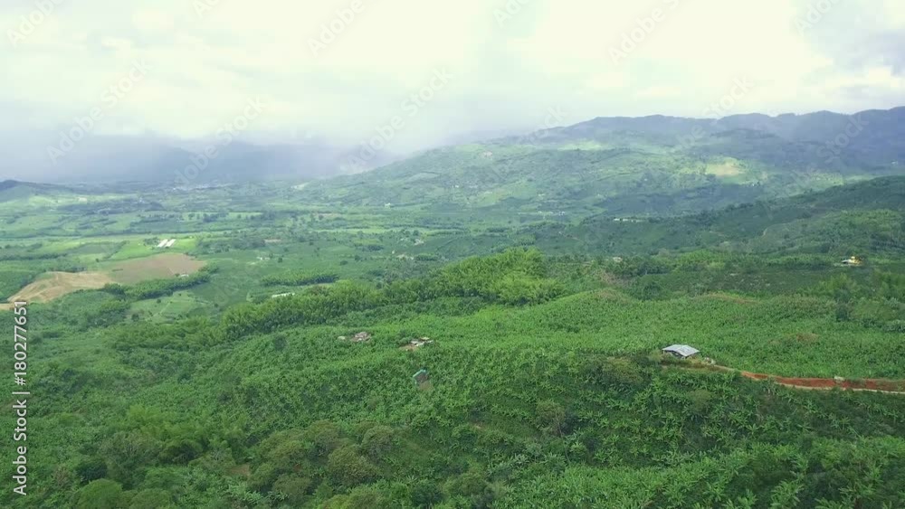Beautiful Aerial view of greenery and mountain range in Colombia Beautiful Aerial view of greenery and mountain range in Colombia