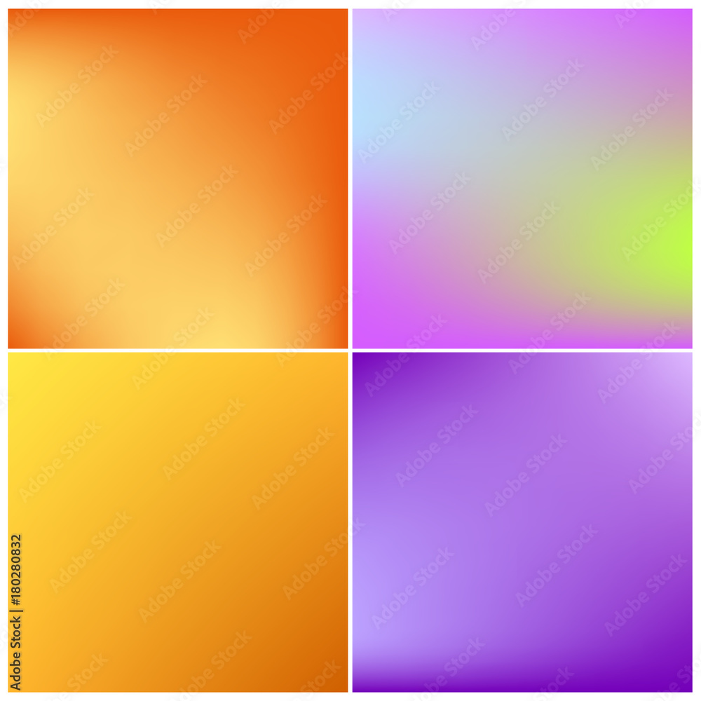 Abstract concept vector multicolored blured background set.For business infographic, booklet, background, poster, web sites,banners.