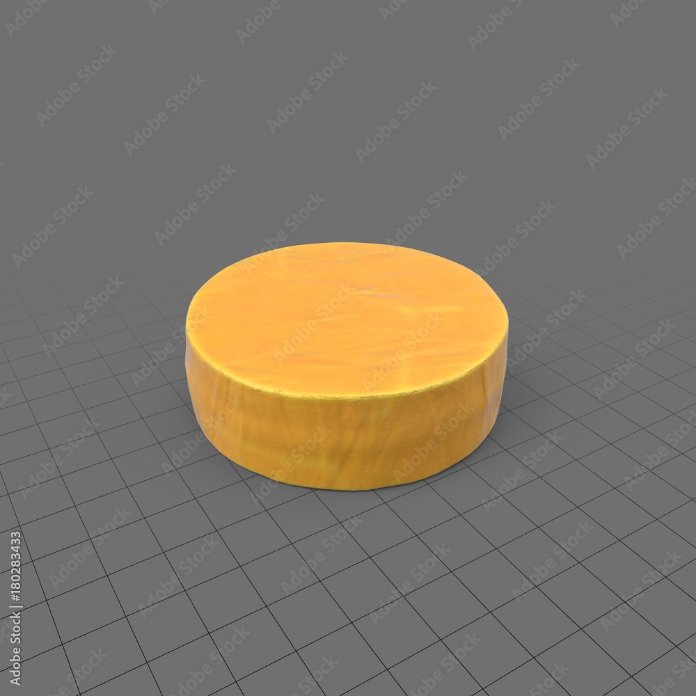 Wheel of cheddar cheese Stock 3D asset | Adobe Stock