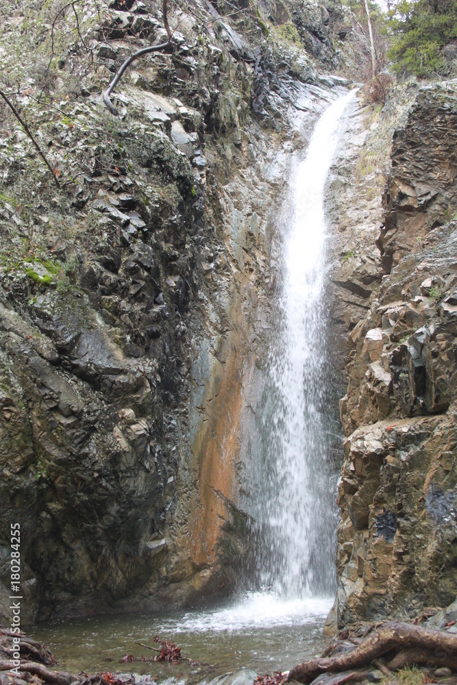 Fototapeta premium Millomeri waterfall near Platres in the Troodos. Cyprus.