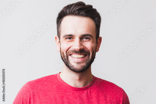 Portrait of a handsome young man smiling
