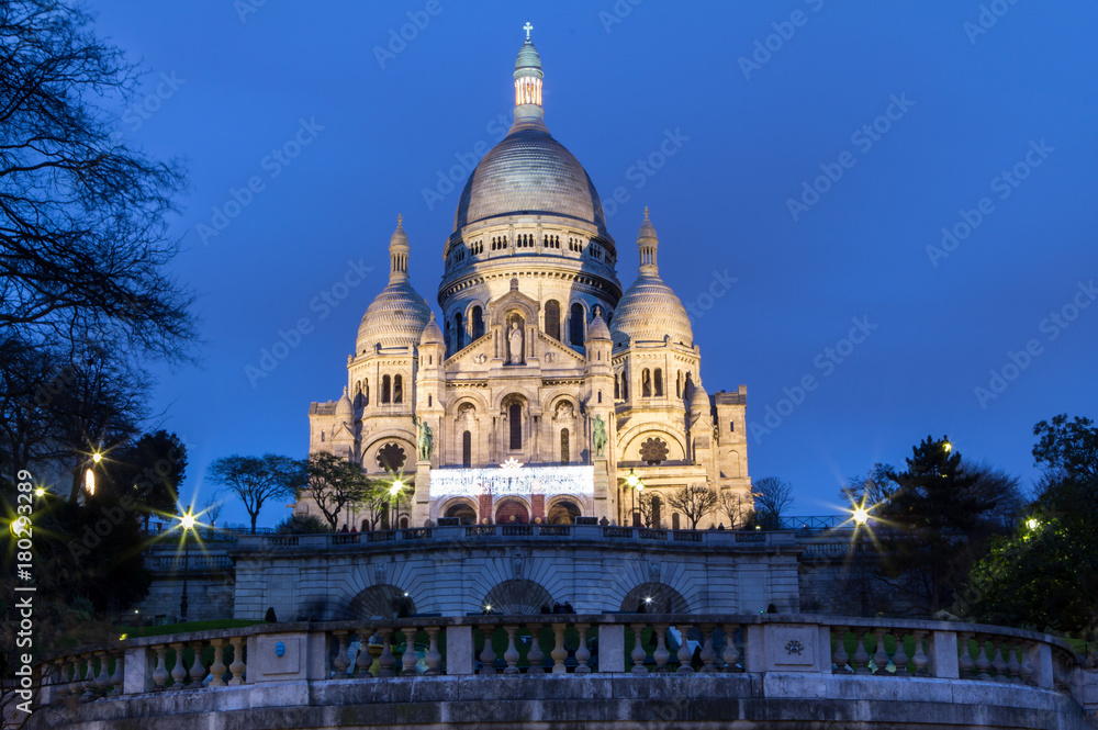 Basilica Sacre Coeur in Montmartre in Paris