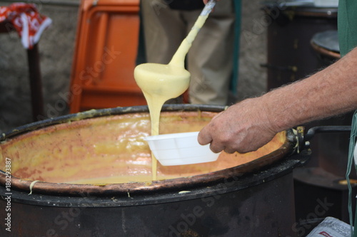 italy, lake Garda - country festival, polenta served in the square photo