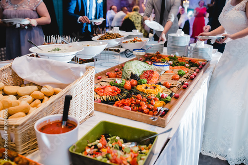 Fototapeta Naklejka Na Ścianę i Meble -  catering wedding buffet for events 