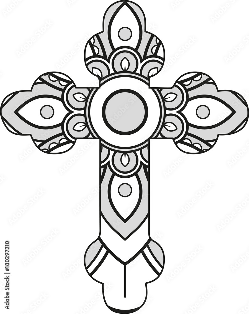 Cross Mandala Coloring Pages For Adults Coloring Pages