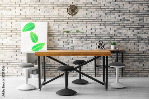 Modern room interior with t...