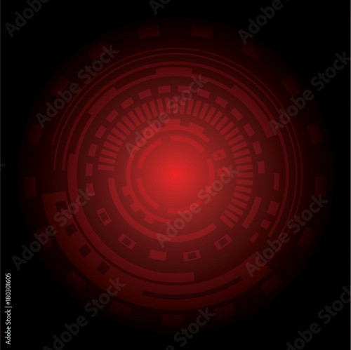 Vector illustration of futuristic circle