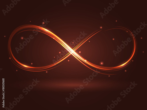 Vector illustration with the sign of infinity