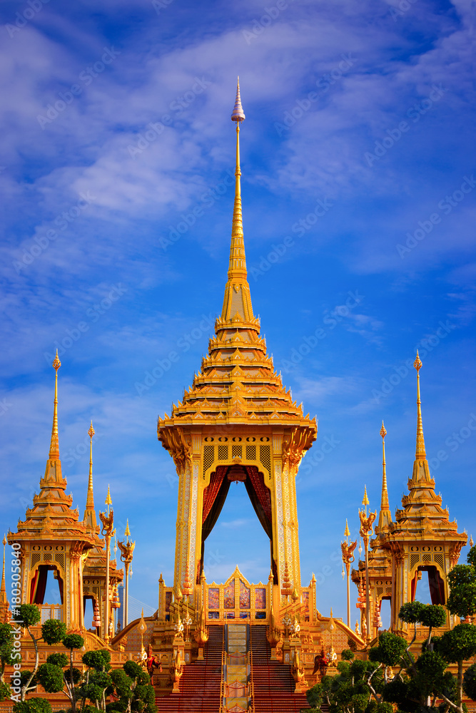 Fototapeta premium The royal crematorium of His Majesty late King Bhumibol Adulyadej in Bangkok, Thaialnd