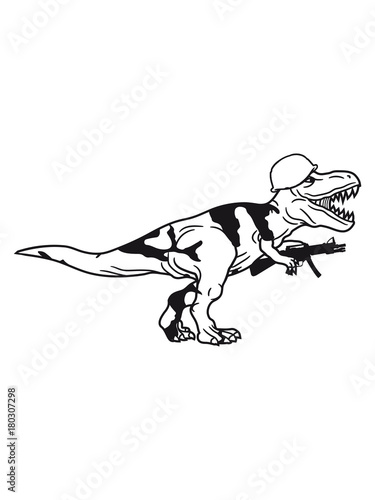 soldat armee army militär waffe krieg schießen helm maschinen gewehr frieden brüllen t-rex tyrannosaurus saurier rex fleischfresser groß monster dinosaurier dino böse gefährlich fressen jagen