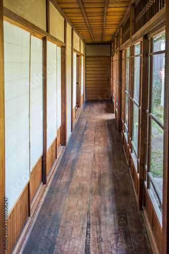                          Corridor of the old Japanese house