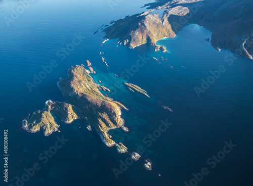 Lofoten islands, Norway, from an airplane