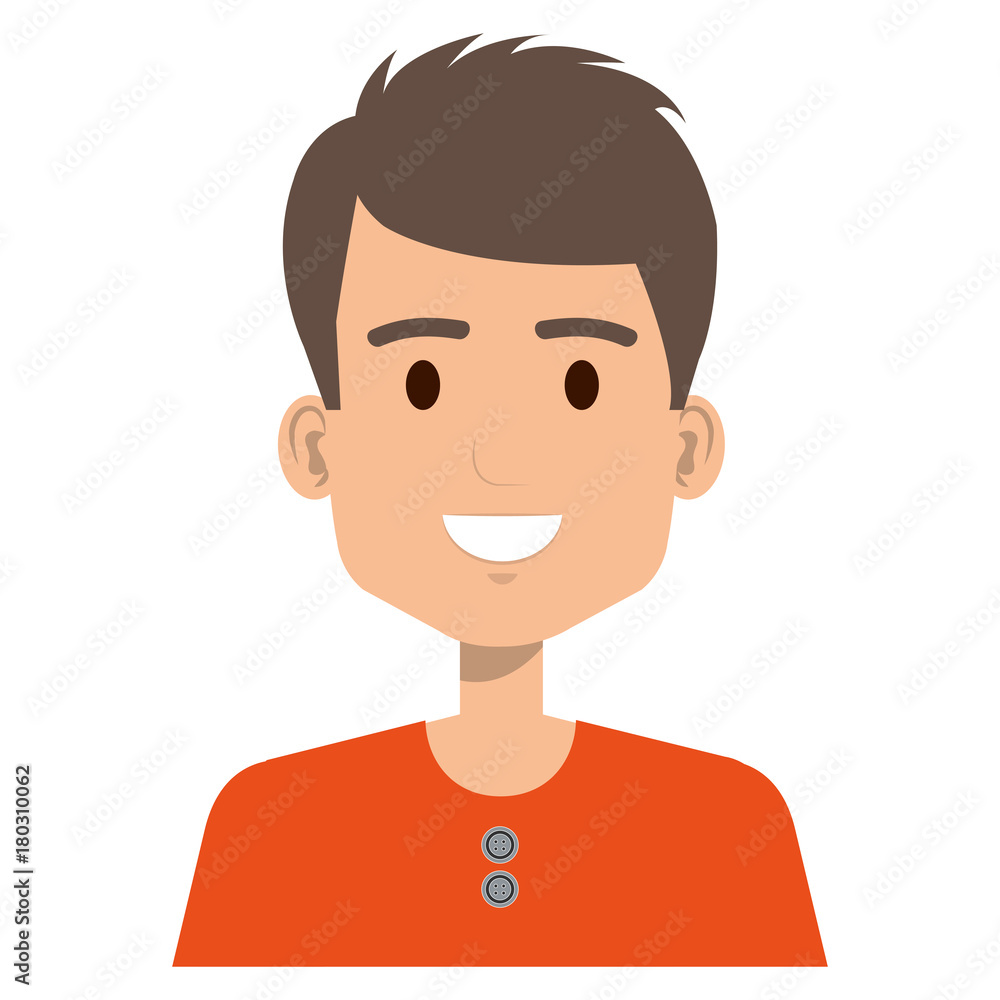 young man avatar character vector illustration design