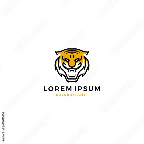 tiger head line logo