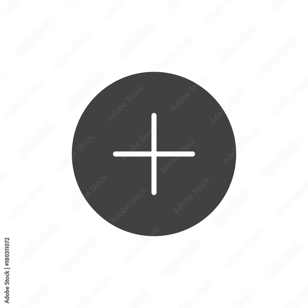 Add icon vector, filled flat sign, solid pictogram isolated on white. Plus symbol, logo illustration. Add icon vector, filled flat sign, solid pictogram isolated on white. Plus symbol, logo illustration.