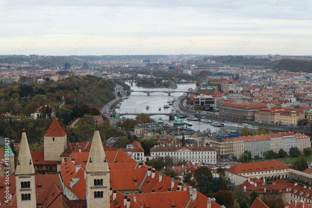 Vltava in Prague view