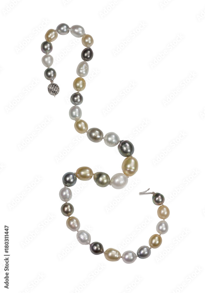 Beatiful pearl necklace isolated on a background Beatiful pearl necklace isolated on a background