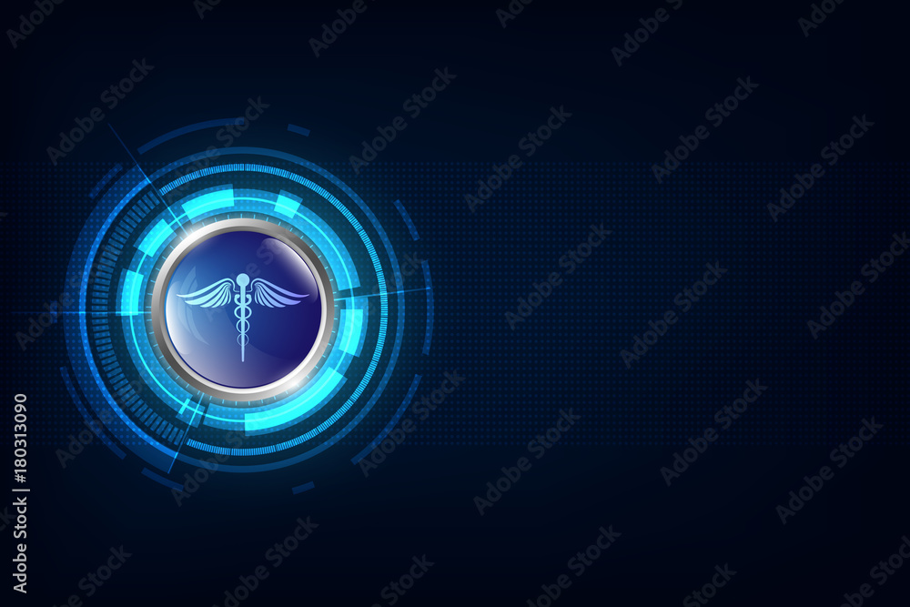 vector abstract background medical health care concept sci fi design pattern template