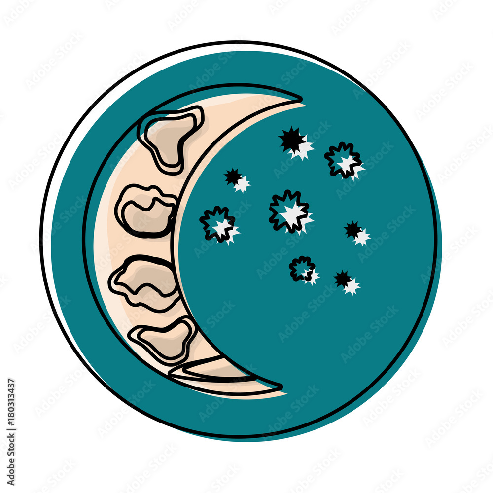 half moon icon over white background vector illustration half moon icon over white background vector illustration