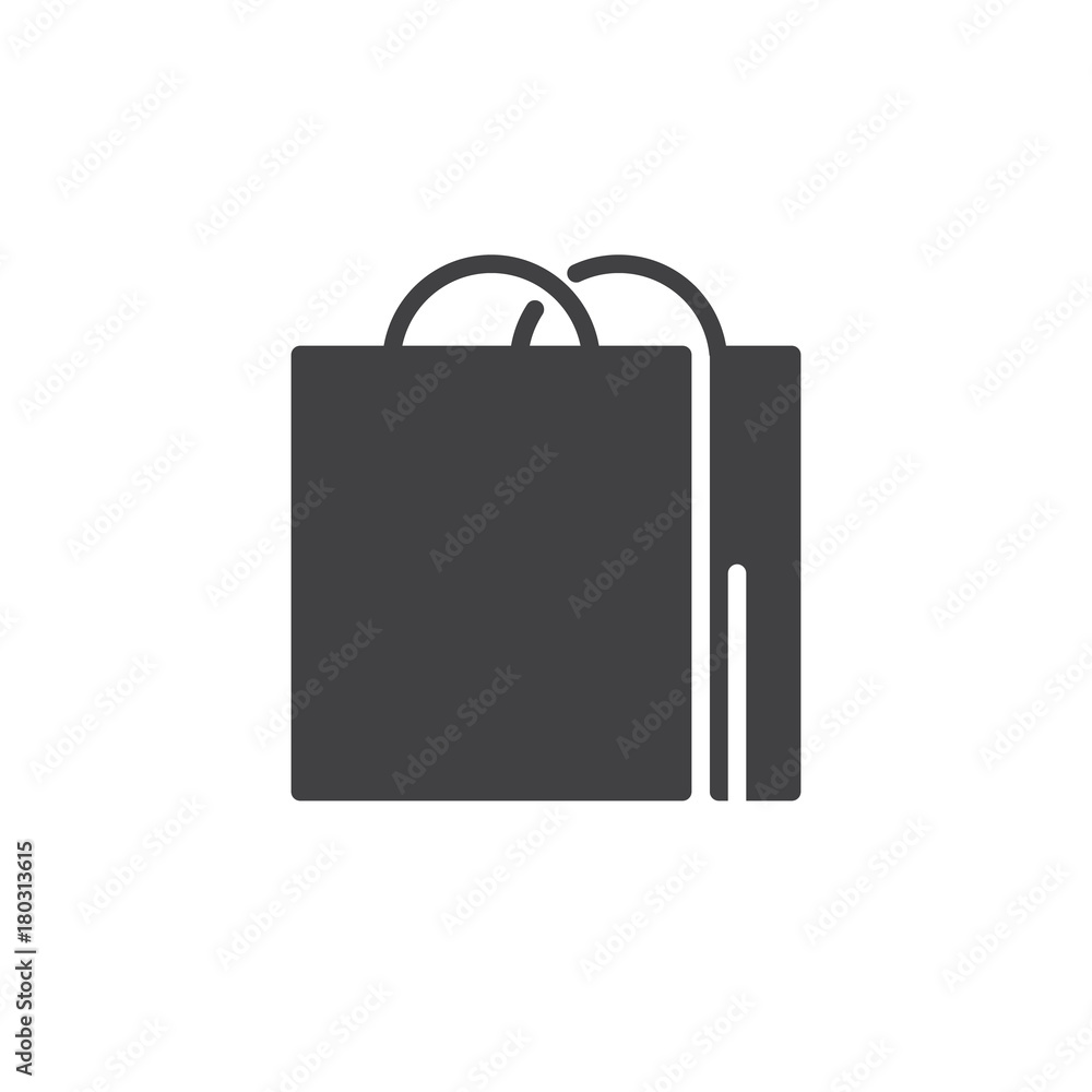 Shopping bag icon vector, filled flat sign, solid pictogram isolated on white. Symbol, logo illustration. Shopping bag icon vector, filled flat sign, solid pictogram isolated on white. Symbol, logo illustration.