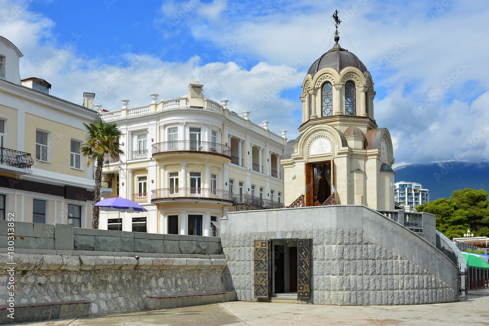 Crimea. Yalta. Chapel on the waterfront