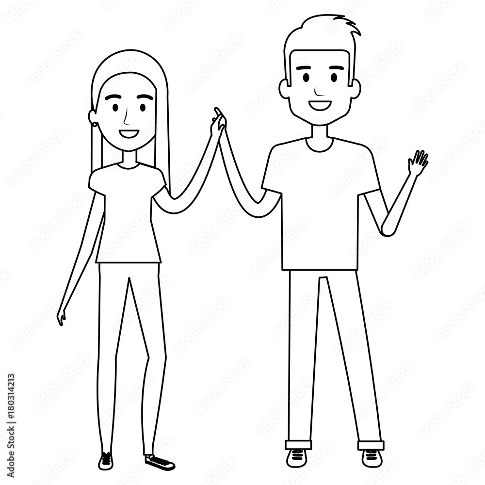 lovers couple avatars characters vector illustration design lovers couple avatars characters vector illustration design