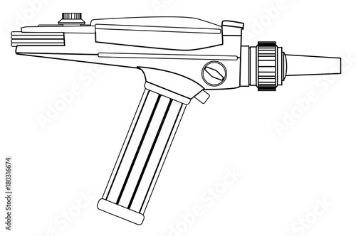 Ray Gun Line Drawing photo
