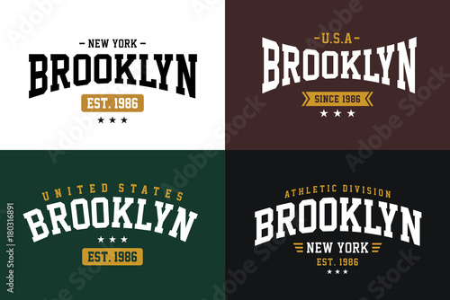 Typography Brooklyn Tshirt Graphic photo