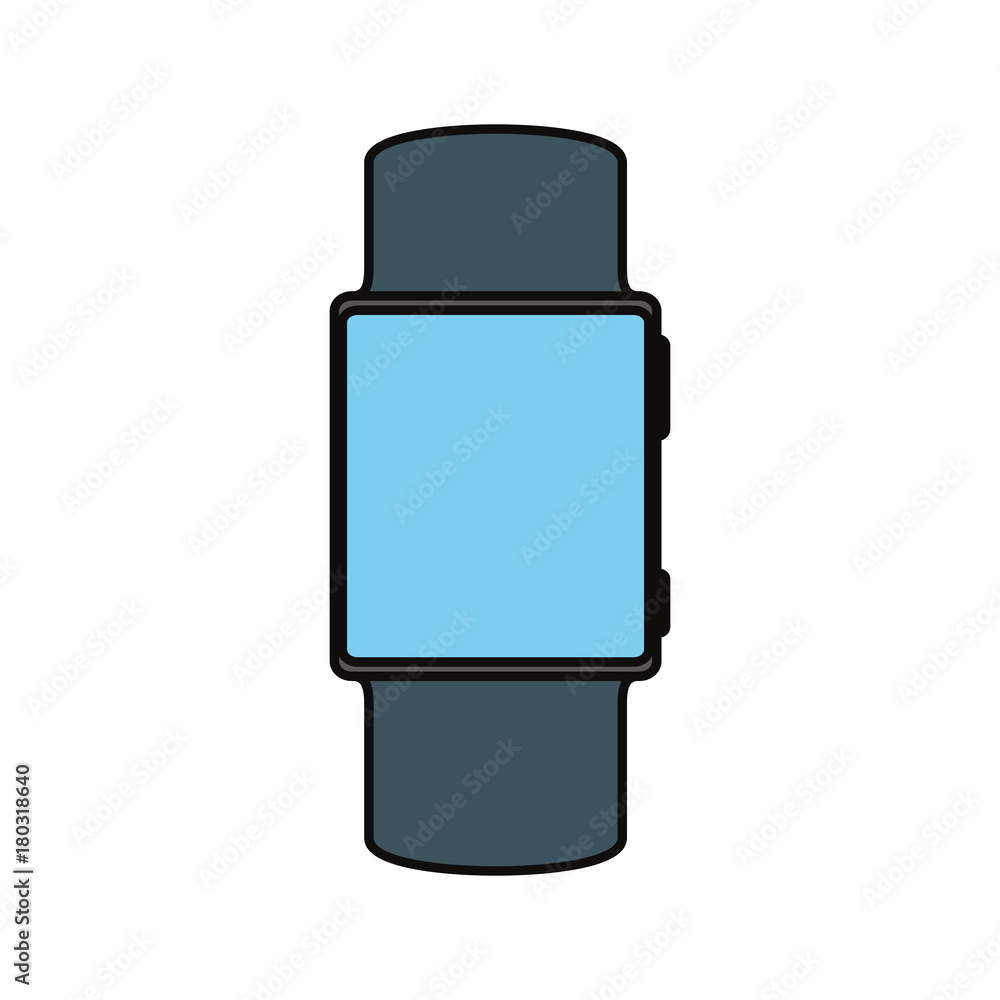 watch icon over white background vector illustration watch icon over white background vector illustration