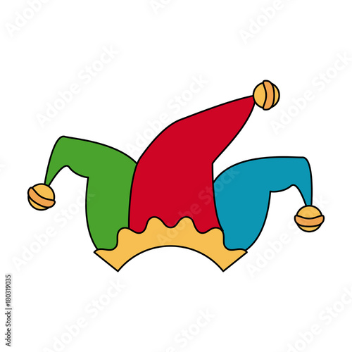 Jester hat isolated icon vector illustration graphic design