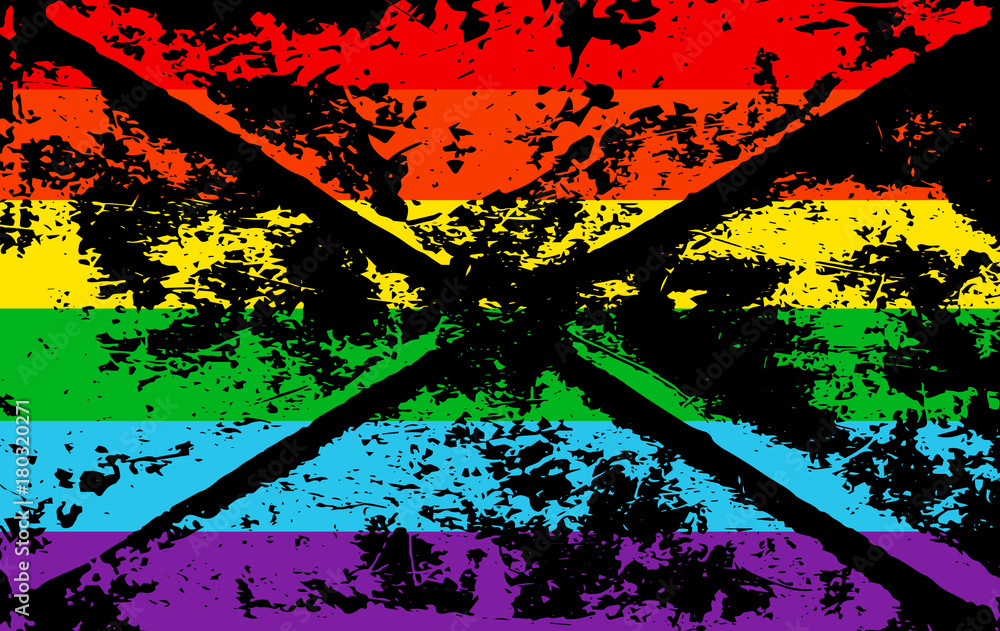 Striped rainbow texture gay memory pride flag lgbt community. Vector ...